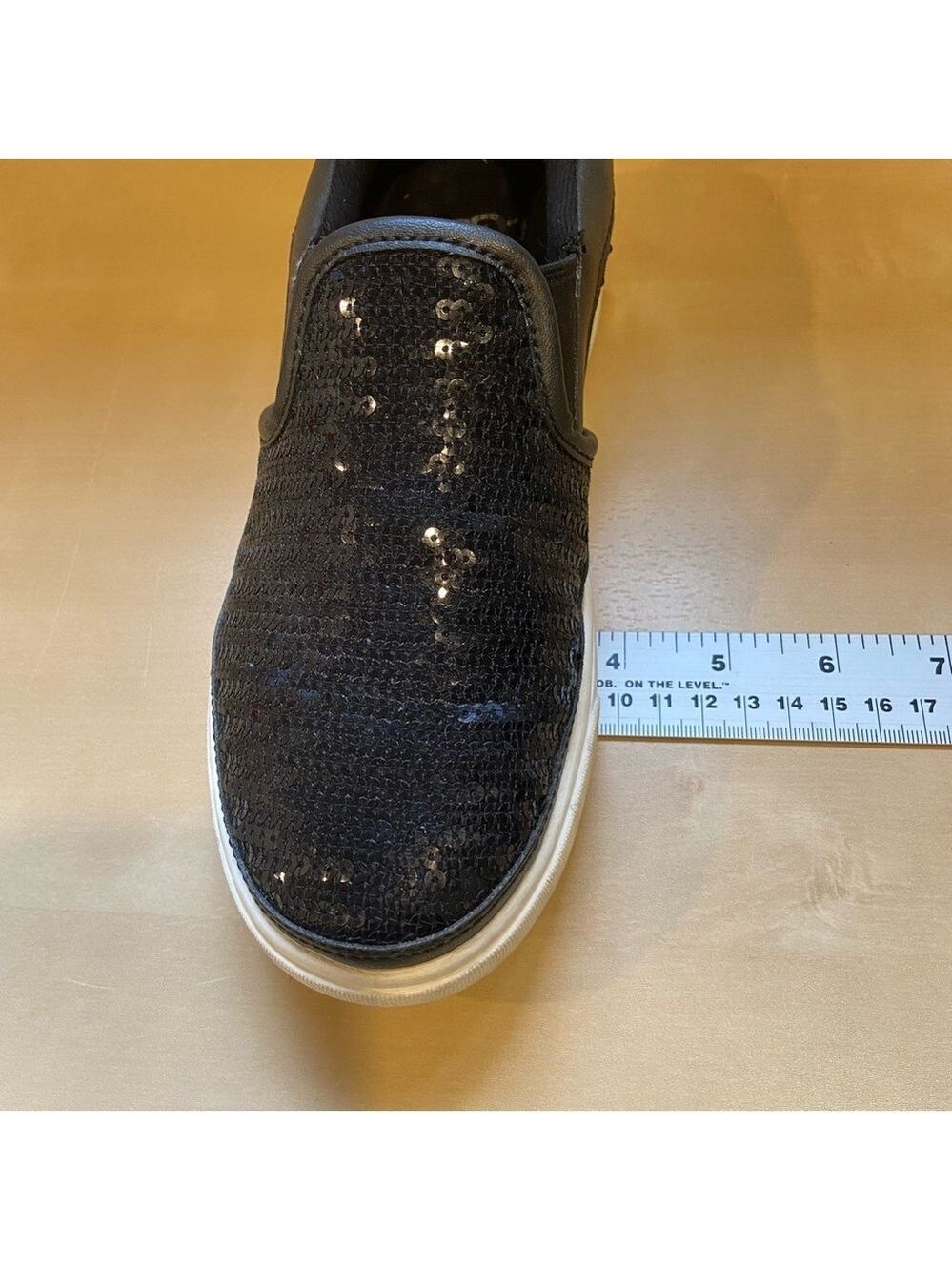 UGG black sequins slip on loafers flat shoes white sole size 4 - Picture 13 of 16
